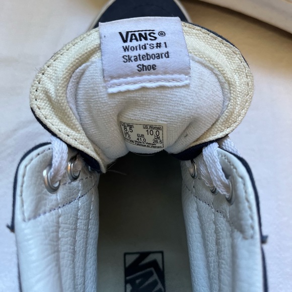 Vans Old Skool High Tops Men 8.5 Women 10 Navy Blue - Picture 5 of 5